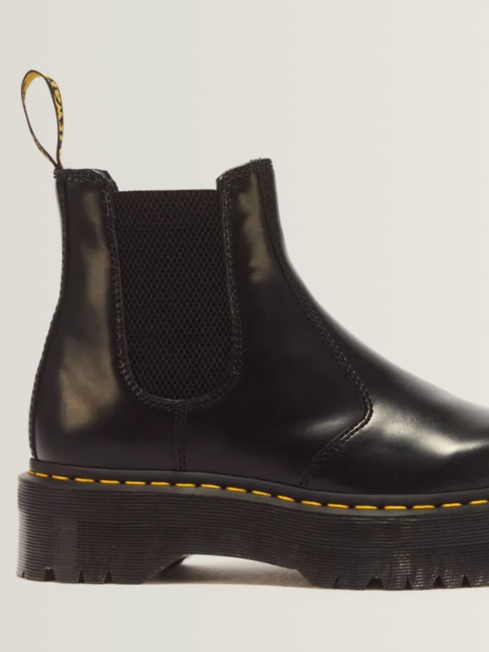 Doc Martens patent smooth leather platform chelsea boots